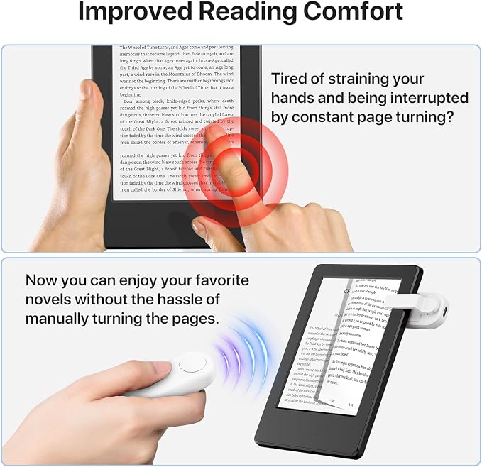 RF Remote Control Page Turner for Kindle Paperwhite Accessories Ipad Reading - Image 7
