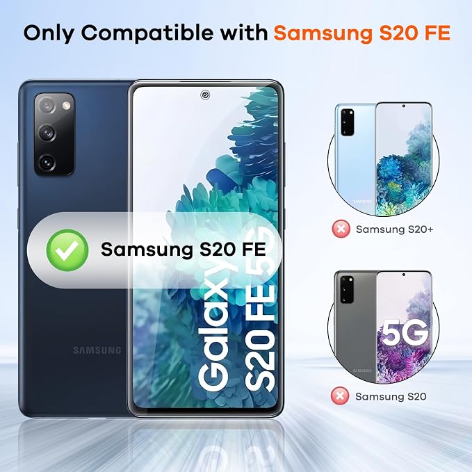4+4 Pack for Samsung Galaxy S20 FE 5G Screen Protector & Phone Camera Lens - Image 2