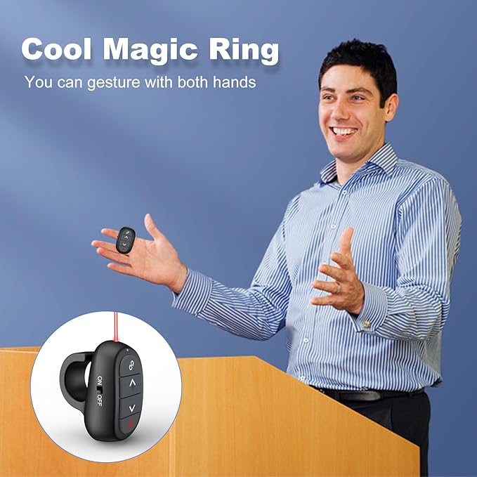 Presentation Clicker PowerPoint Wireless Presenter Remote: Laser Pointer - Image 2