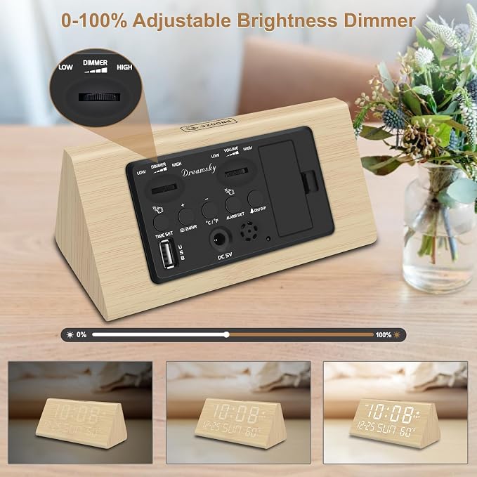 DreamSky Digital Alarm Clocks for Bedrooms - Image 5