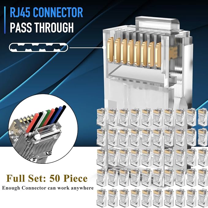 LEATBUY RJ45 Crimper Kit CAT5 CAT6 Crimping Tool Set - Image 5