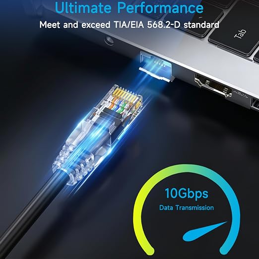 Cat6 Ethernet Patch Cable 2 ft, Cat6 Patch Cable - Image 2
