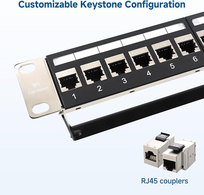 Cable Matters 1U 19-Inch 24-Port 10Gbps Cat6A Ethernet Patch Panel - Image 5