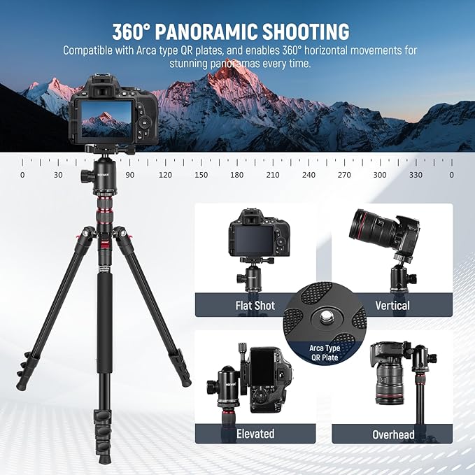 NEEWER 77" Camera Tripod Monopod - Image 4
