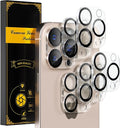 for 6 Pack iPhone 16 Pro/iPhone 16 Pro Max Camera Lens Protector 9H Tempered by Beuxece