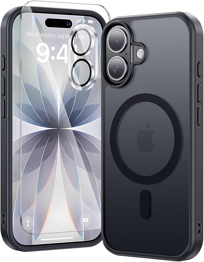 toushion 3 in 1 for iPhone 17 Case Matte Black, Fits MagSafe, Screen by Unknown