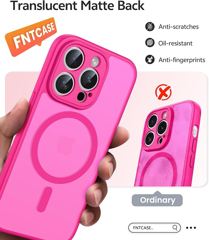 FNTCASE for iPhone 14 Pro Case: Translucent Matte Cases - Image 6