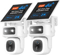 SANSCO 2 Pack 4G LTE Cellular Security Camera Wireless Outdoor, 360 Days Free by SANSCO