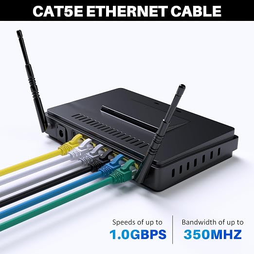 Cat5e Ethernet Cable 25 FT, Long Cat 5e Internet Cable, Standard RJ45 Connector - Image 5