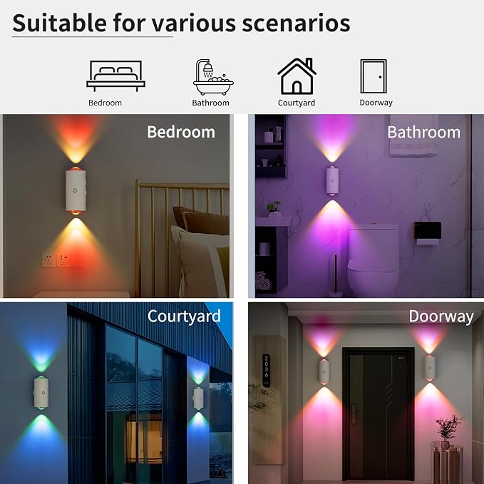 LED Motion Sensor Night Light, 7 Colors Rechargeable Battery Stair Light - Image 6
