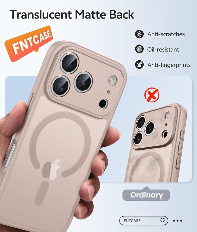 FNTCASE for iPhone 17 Pro Case: Translucent Matte Cases - Image 6