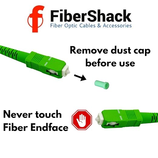 Fibershack - 3 ft / 1M SC/APC to SC/APC Fiber Optic Patch Cable - White - FTTH - Image 5
