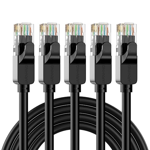 Cat 6 Ethernet Cable 3 ft, Indoor/Outdoor High Speed 10Gbps Internet Cable by Unknown