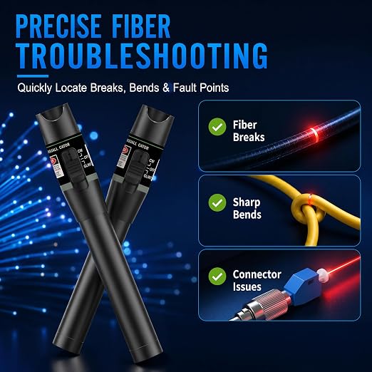 2-Pack Fiber Optic Visual Fault Locator Kit, VFL Pen Compatible - Image 8