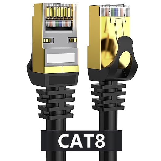 Dacrown Cat 8 Ethernet Cable 50 ft Shielded, Indoor&Outdoor, Heavy Duty High by Dacrown
