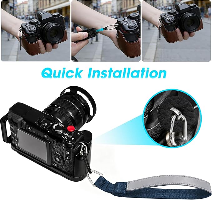 Camera Wrist Strap, Leather Camera Hand Strap - Image 3