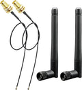 WiFi Bluetooth Antenna 2 Pack & Pigtail 2 Pack, 5Ghz 2.4Ghz 3dBi WiFi Card by Rydocyee