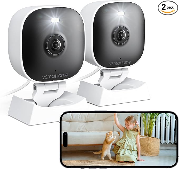 2K Cameras for Home Security Indoor/Outdoor, Inside Cameras for by VSMAHOME
