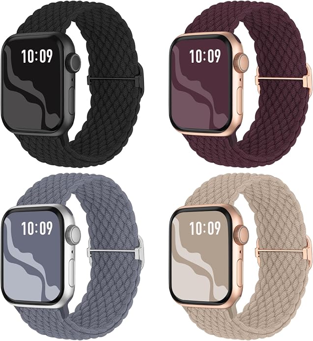 4 Pack Braided Stretchy Bands Compatible by Suitisbest