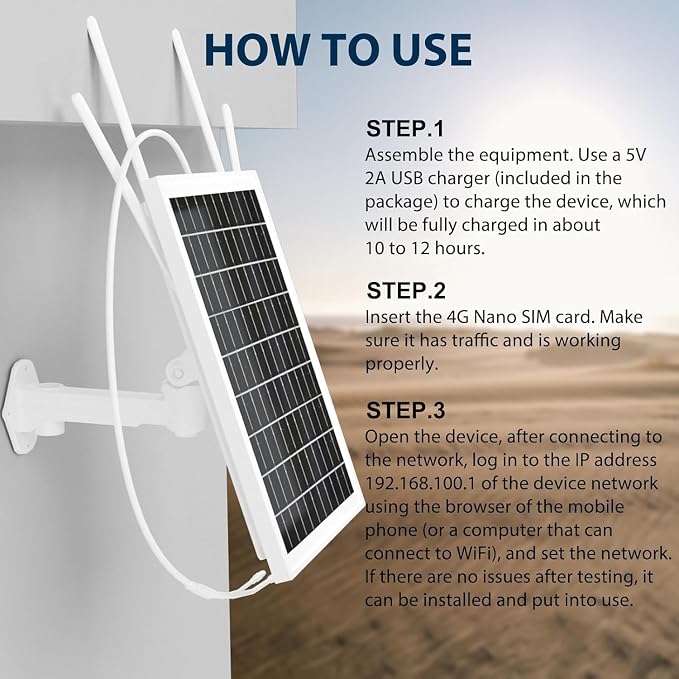 15W Solar Powered 4G LTE Modem Router, Outdoor Solar Powered WiFi Extender - Image 8
