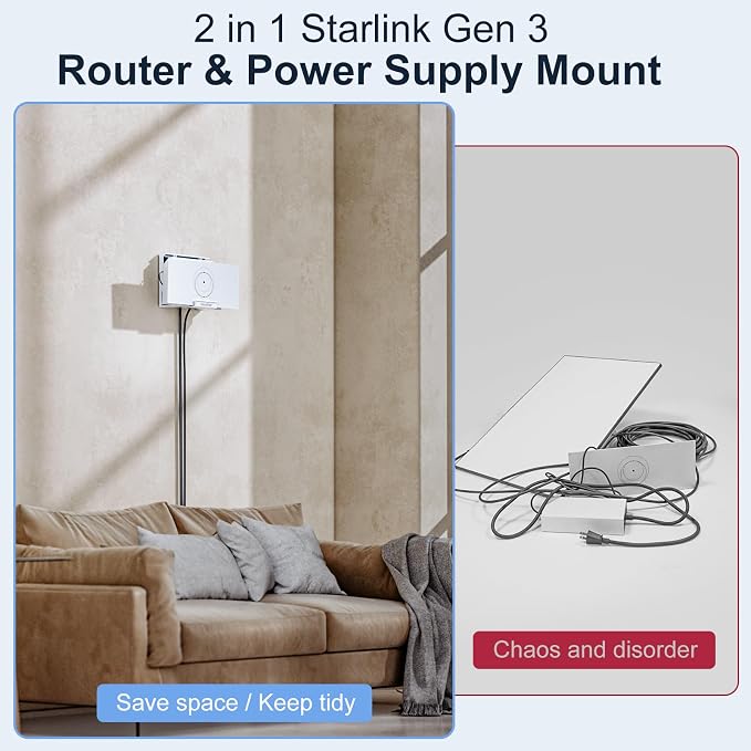for Starlink Gen 3 Router Mount, 2 in 1 - Image 2