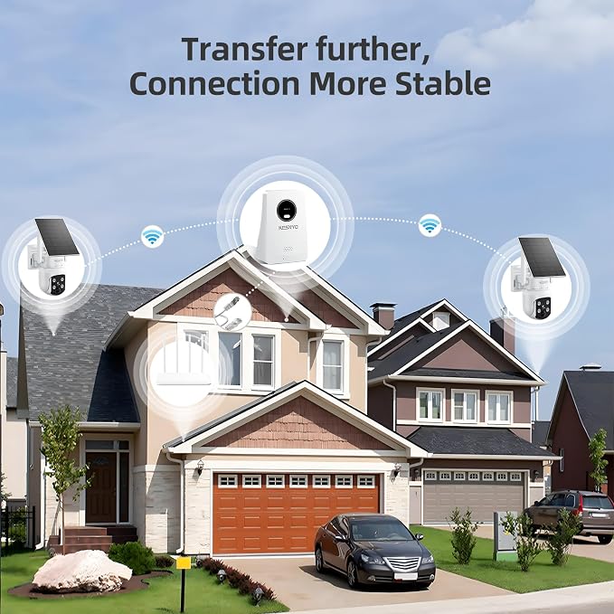Solar Security Cameras Wireless Outdoor, 4MP Solar Powered, 6 Cam kit, Color - Image 5