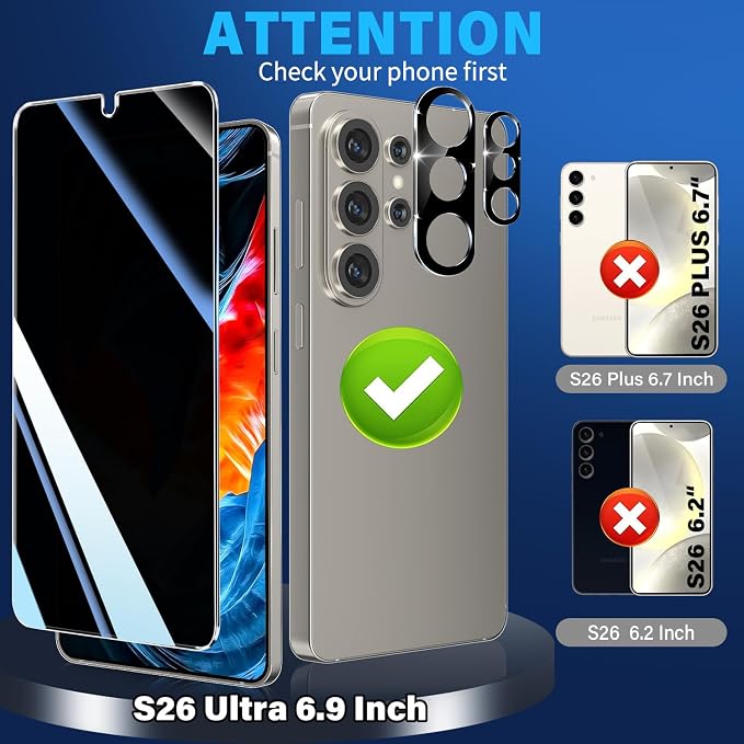 3 Pack Privacy Screen Protector - Image 2