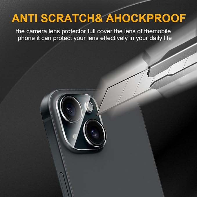 3 Pack Camera Lens Protector for iPhone 15 /iPhone 14/iPhone 15 Plus/iPhone 14 - Image 4