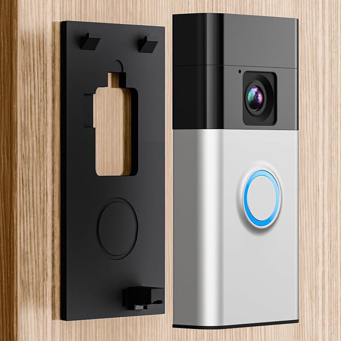 LOCKA Adhesive Mount for Ring/Other Battery Doorbell, No Drilling Camera Door by LOCKA