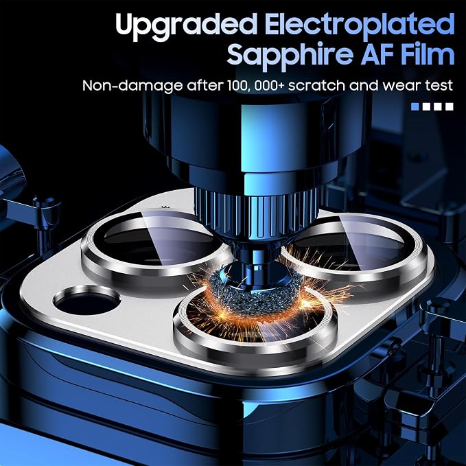 Uyiton for iPhone 13 Pro/iPhone 13 Pro Max Camera Lens Protector, Metal Ring - Image 6