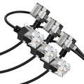 Cat6A Ethernet Cable 90 Degree Left Angled 30FT 3 Pack, Flexible Slim & Ultra by Thzzhnno
