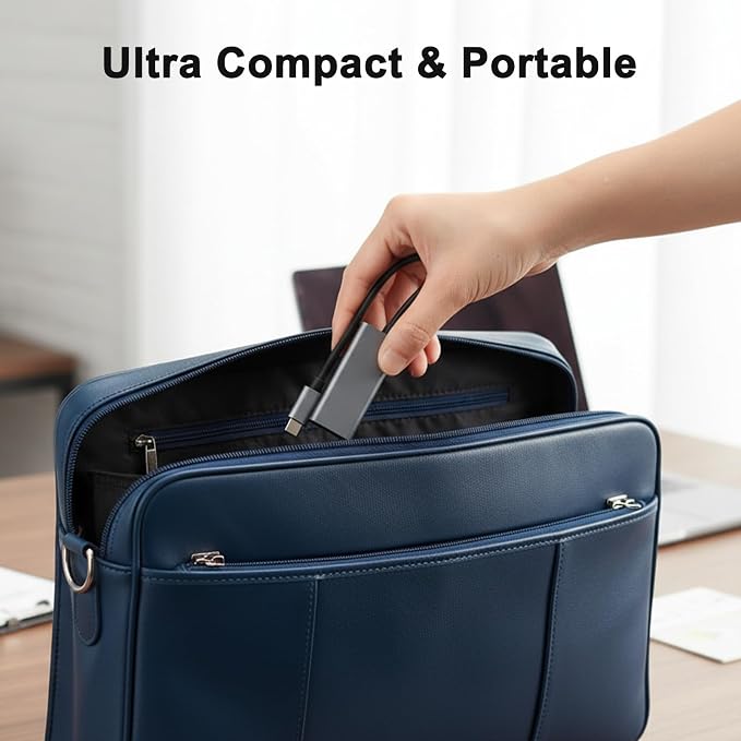 USB C to Ethernet Adapter, Portable 1-Gigabit Network Hub, 10/100/1000 Mbps - Image 7