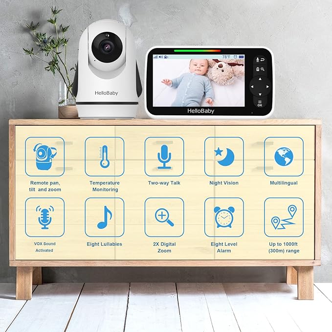 HelloBaby 5 Inch Video Baby Monitor - Image 2