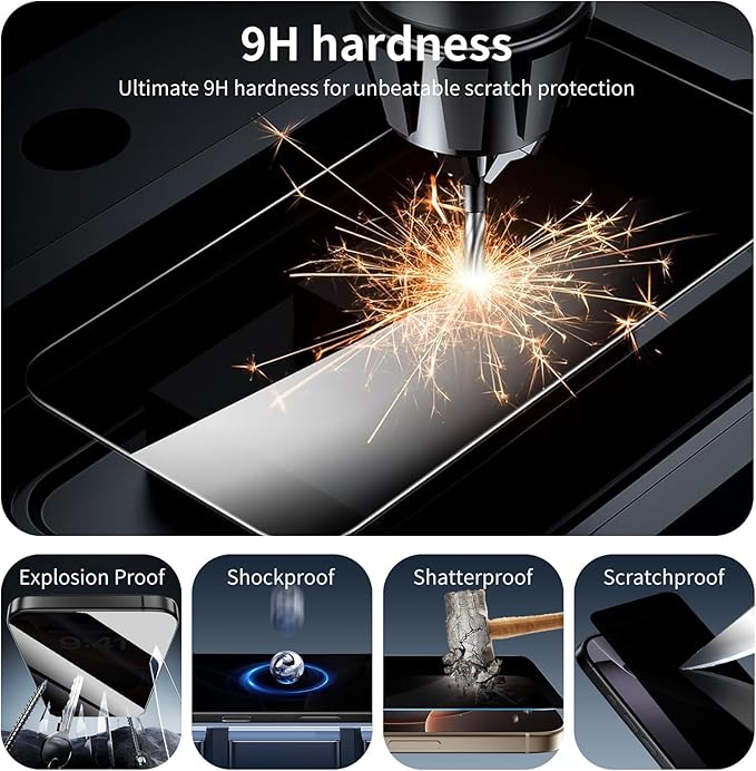 3+3+1-Pack, Privacy Screen Protector and Camera Lens Protector - Image 5