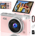 4K Digital Camera for Photography, 64MP Point and Shoot Digital Cameras by Lenanecamera