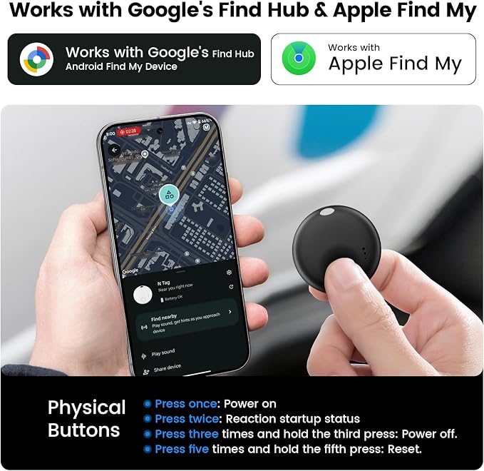 Tracker Tags - 4 Pack for Android & iOS Find My Apps, Item Finder for Keys - Image 2