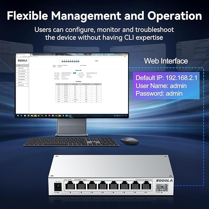 SODOLA 8-Port 2.5Gb Web Managed Switch - Image 7