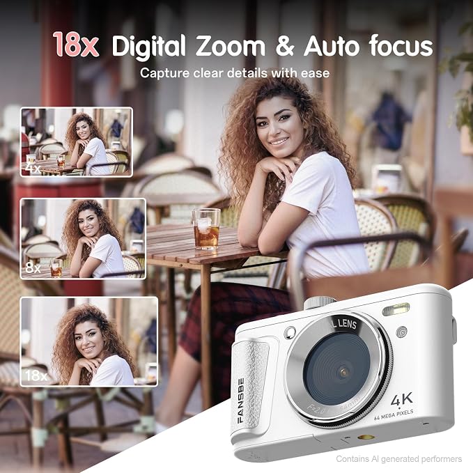 Fansbe Smart Digital Camera, 4K Vlogging Camera - Image 4