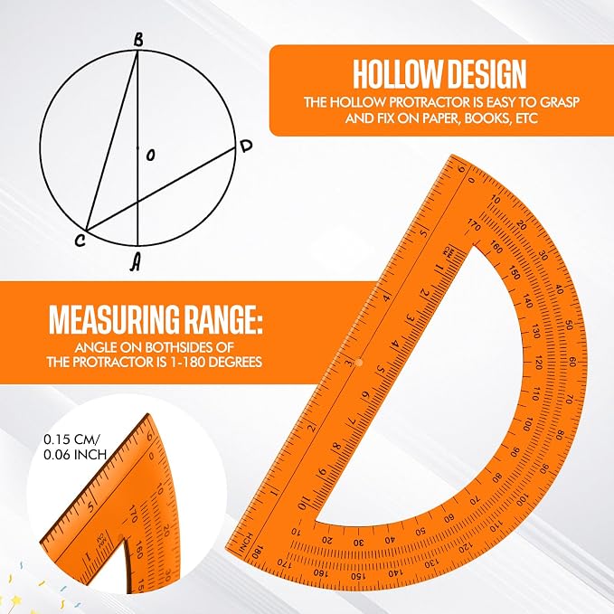 EBOOT Student Geometry Math Set, Drawing Compass and 6 Inch Swing Arm - Image 7