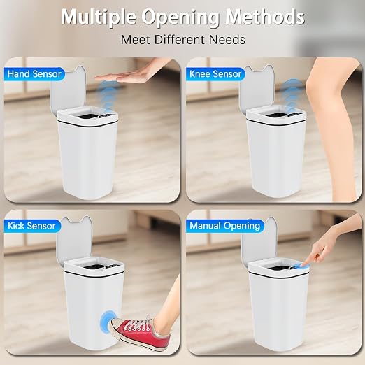 2 Pack Automatic Small Bathroom Trash Can - Image 2