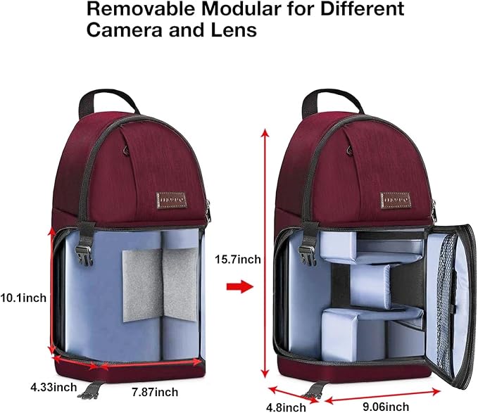 MOSISO Camera Sling Bag, DSLR/SLR/Mirrorless Camera Backpack Case Shockproof - Image 5