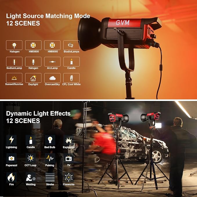 GVM 200W LED Video Light with Softbox, SD200B Photography Lighting Kit with - Image 3
