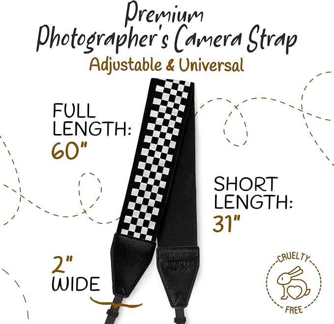 Art Tribute Camera Strap For Photographers Padded Universal Fit Neck Shoulder & - Image 5