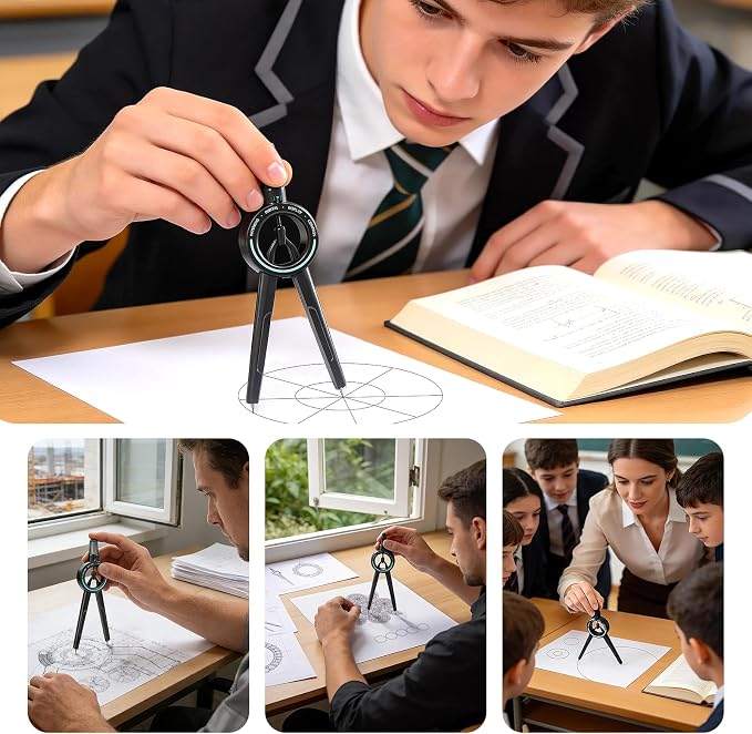 Compass Geometry Tool ROATEE Visible Radius Math Compass Compatible - Image 7