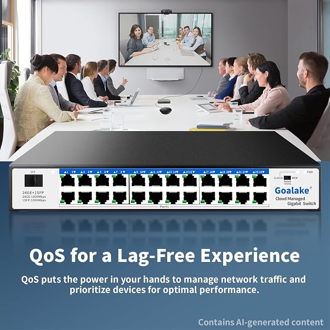 Goalake 24-Port Gigabit Easy Managed Switch – Plug & Play Managed Network - Image 6