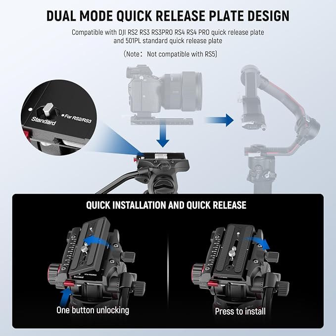 NEEWER 78" Video Camera Tripod Carbon Fiber - Image 5