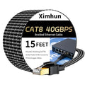 Cat 8 Ethernet Cable 15FT, Braided High Speed Internet Network Cable by XimhunEthernetCable