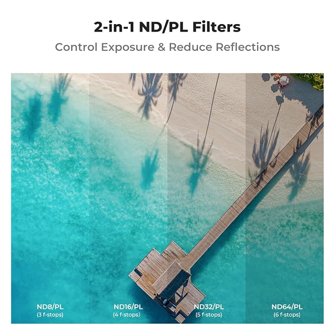 K&F CONCEPT ND PL Filter Set for DJI Air 3S, HD Optical - Image 3