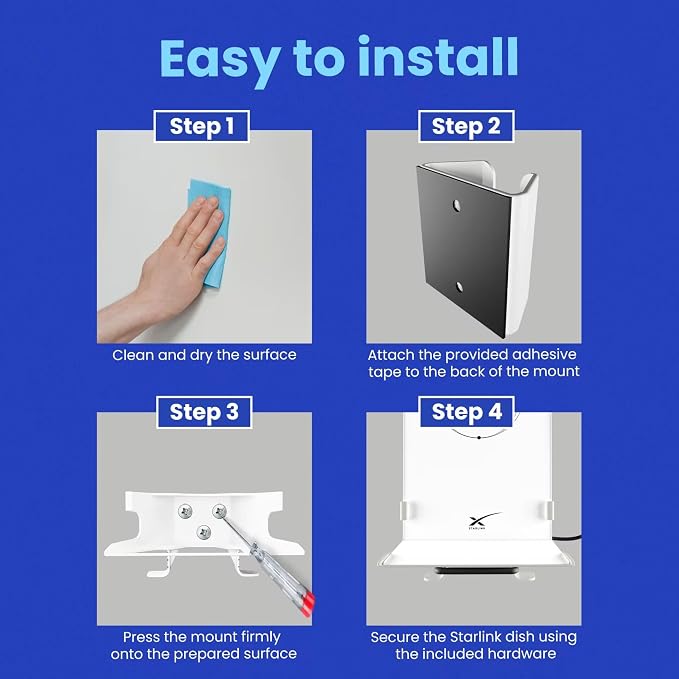 2 in1 Wall Mounting Kit for StarLink Mesh WiFi Router V2, Including Wall - Image 3