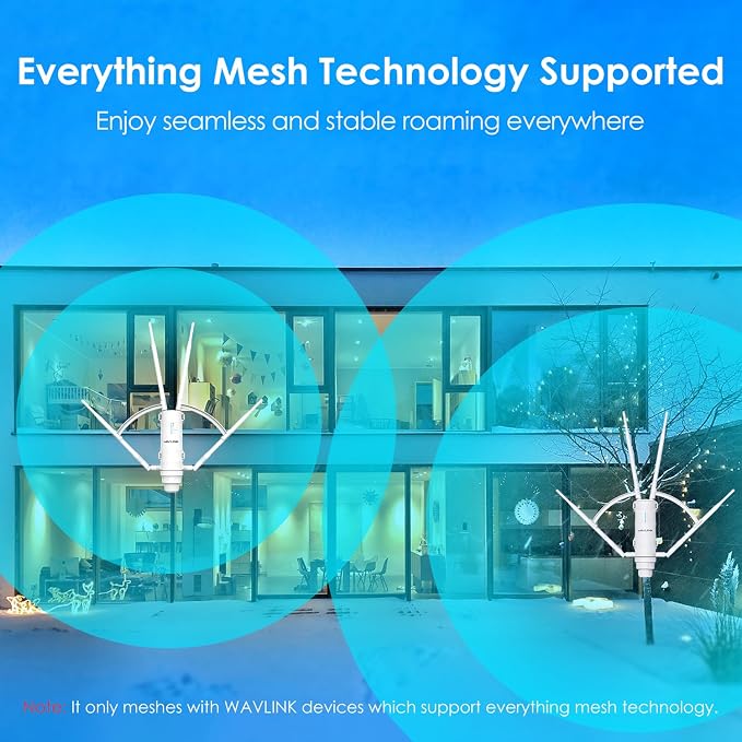 WAVLINK AC1200 Outdoor Mesh Extender/Router, Long Range IP65 Waterproof WiFi - Image 8